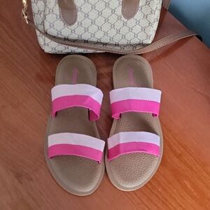 Stylish Pink and White Sandals for Women